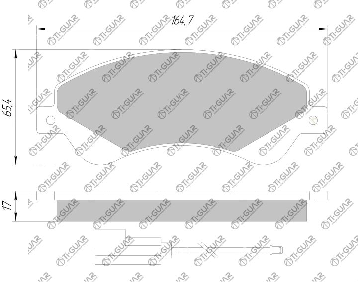 Тормозные колодки TG-1723/PN0505* Ti·GUAR Тормозные колодки TG-1723/PN0505* Ti·GUAR